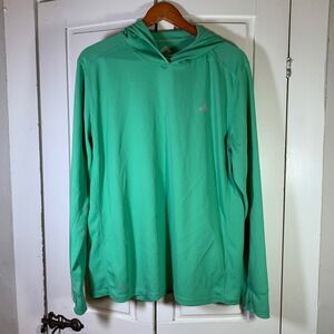 EMS Techwick Mens Green Long Sleeve Hooded Athletic Shirt Size L Hiking Paddling